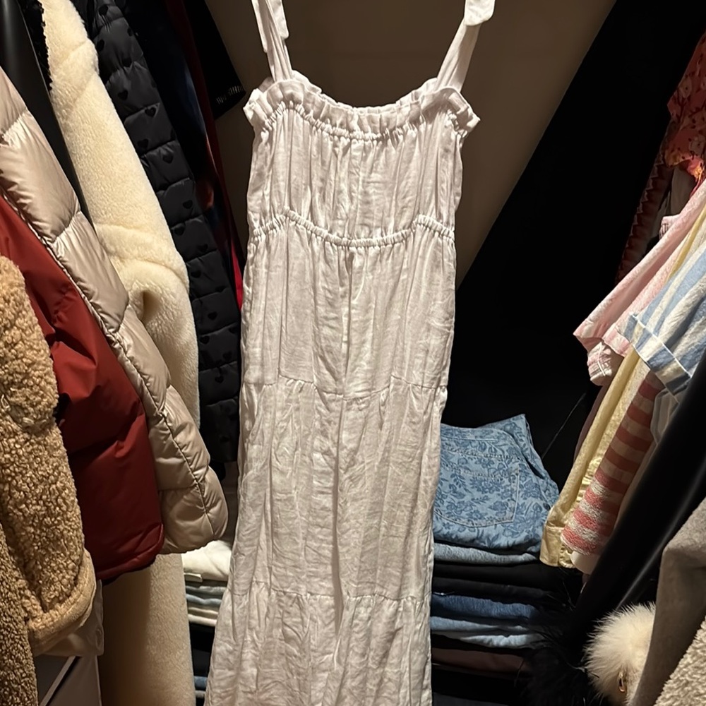 White Sleeveless Maxi Dress 100% cotton